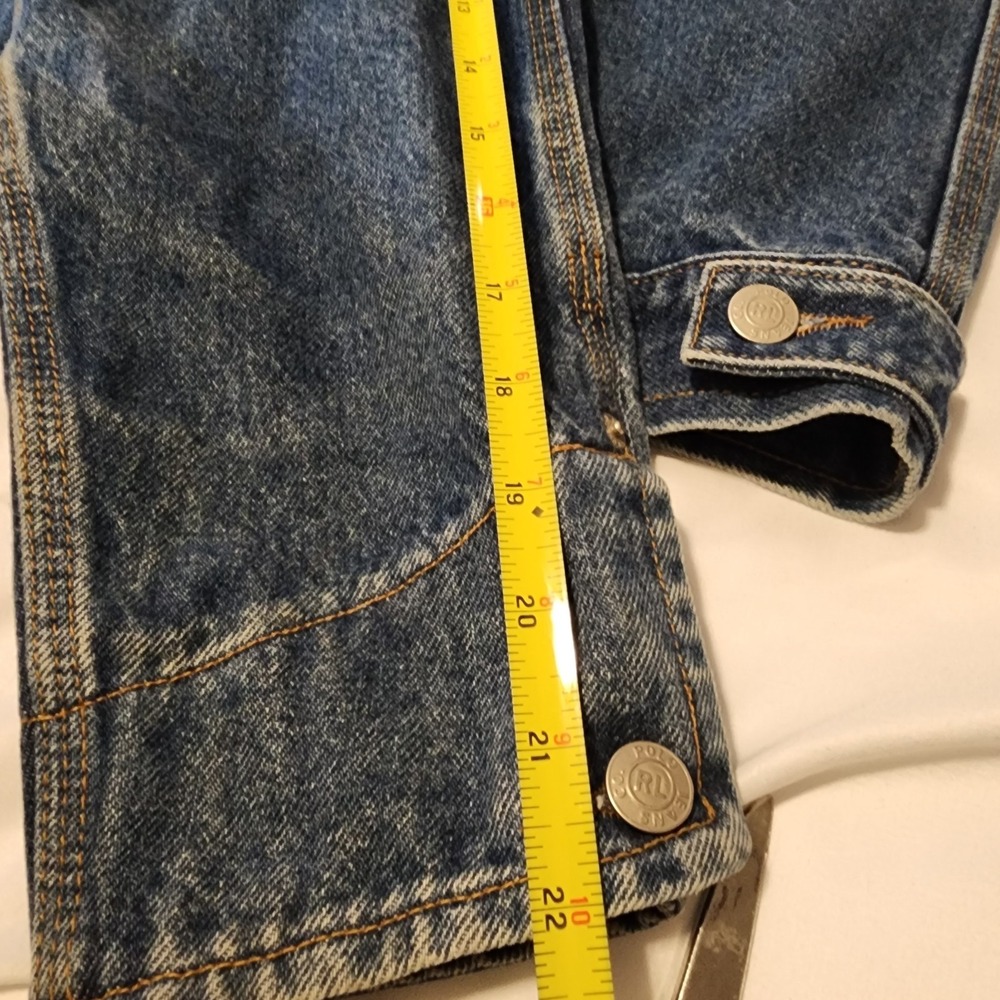 Vintage Polo Ralph‎ Lauren Dungaree Denim Jean Jacket Men's Large Made In USA - Picture 16 of 16